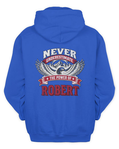 Never Underestimate Your Name Eagle Mountain Shirt ROBERT M1-61 / Unisex Hoodie / royal