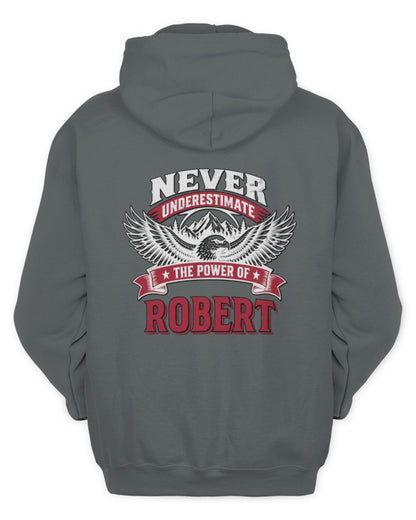 Never Underestimate Your Name Eagle Mountain Shirt ROBERT M1-61 / Unisex Hoodie / charcoal