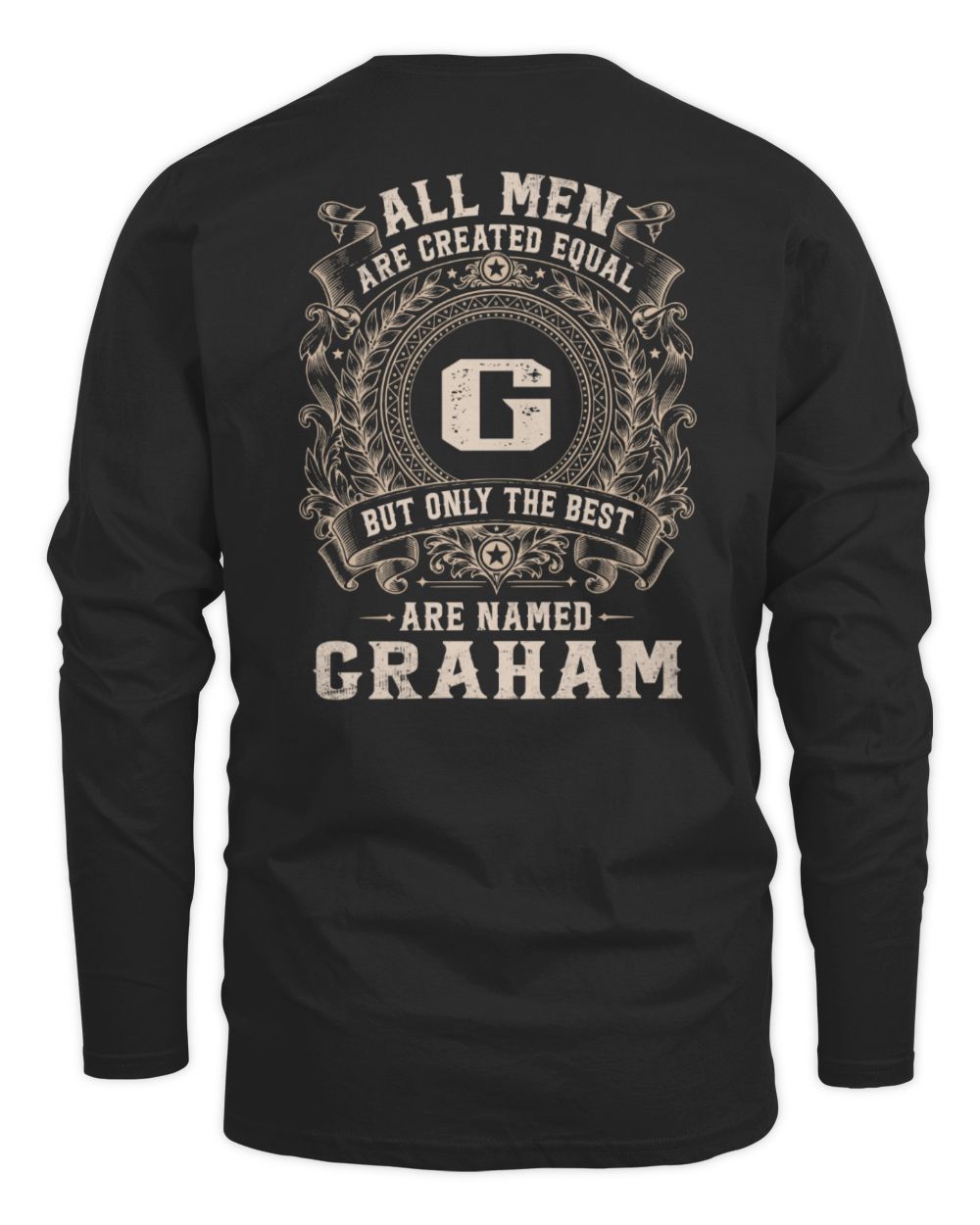 All Men Are Created Equal Cool Logo Shirt GRAHAM M1-60 / Men's Long Sleeved T-Shirt / black