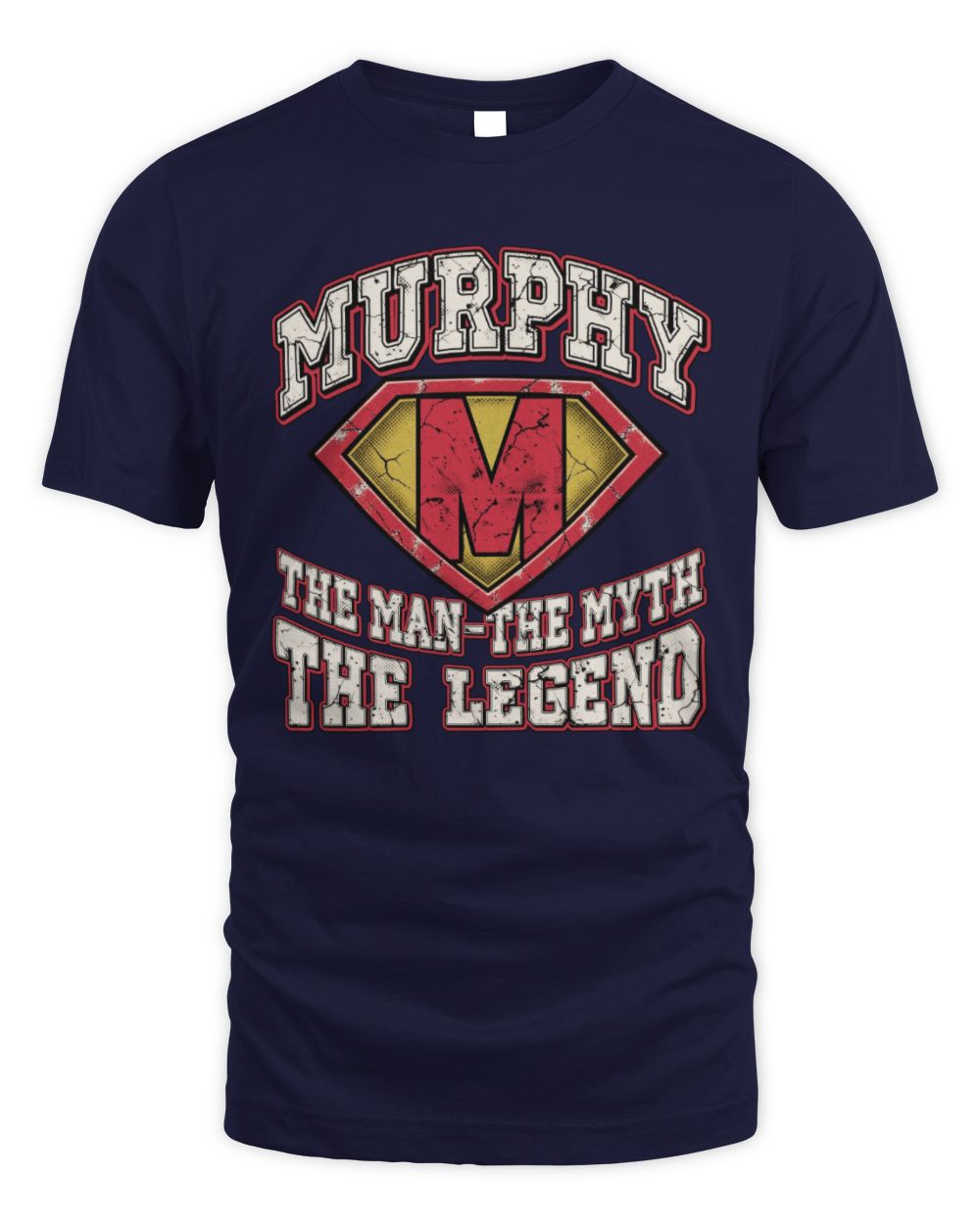 The Man The Myth The Legend Superman Graphic T-Shirt MURPHY M1-74 / Unisex Standard T-Shirt / navy