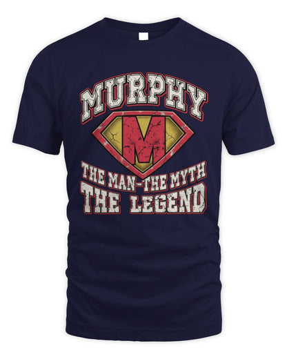 The Man The Myth The Legend Superman Graphic T-Shirt MURPHY M1-74 / Unisex Standard T-Shirt / navy