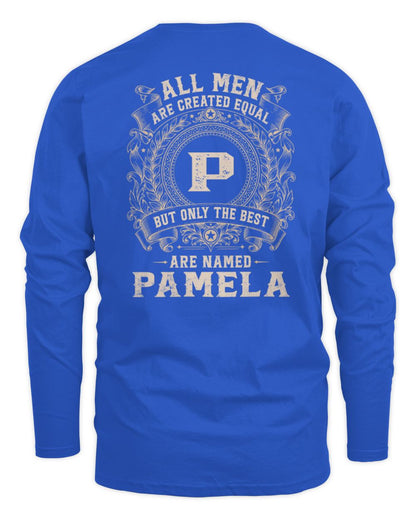 All Men Are Created Equal Cool Logo Shirt PAMELA M1-60 / Men's Long Sleeved T-Shirt / royal