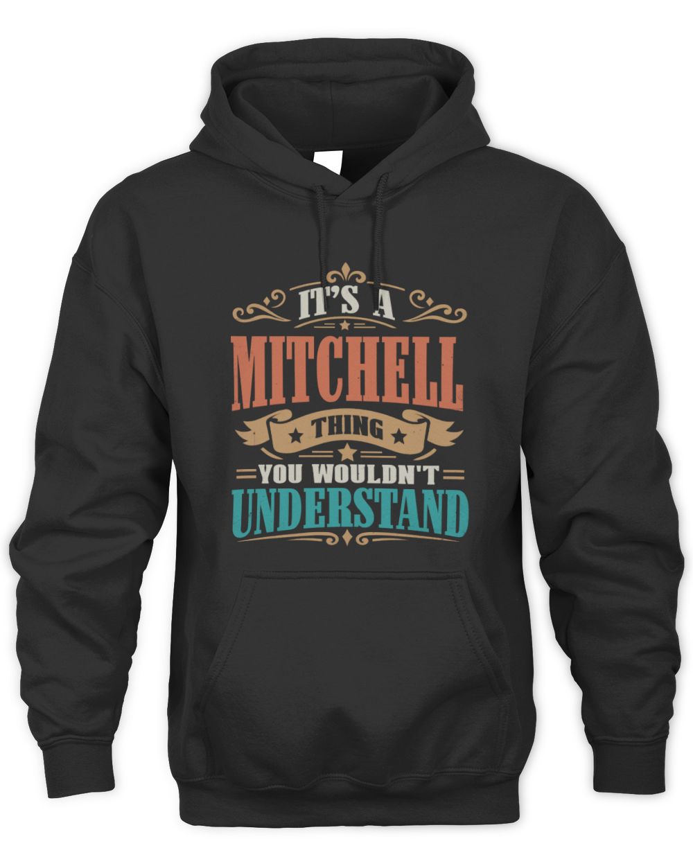 It’s a Name Thing Personalized Retro T-Shirt MITCHELL M1-47 / Unisex Hoodie / black