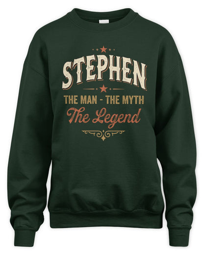 I'm Name I'm Not Rude I Just Have The Balls Funny T-Shirt STEPHEN M1-77 / Unisex Sweatshirt / forest green
