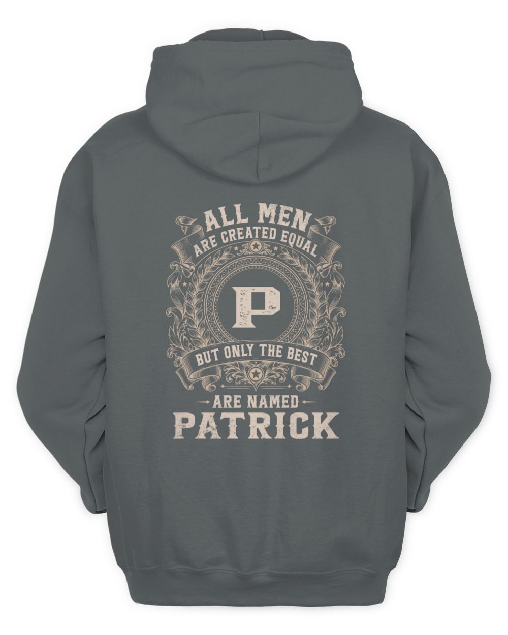 All Men Are Created Equal Cool Logo Shirt PATRICK M1-60 / Unisex Hoodie / charcoal