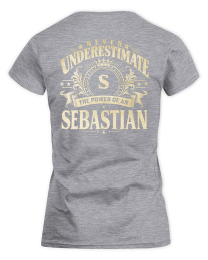 Never Underestimate Your Name Luxury Logo Shirt SEBASTIAN M1-63 / Women's Standard T-Shirt / sport grey