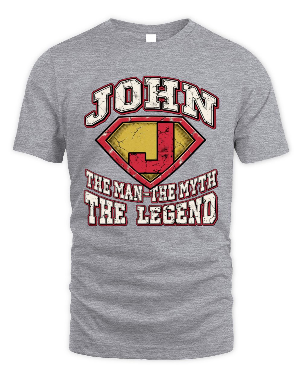 The Man The Myth The Legend Superman Graphic T-Shirt JOHN M1-74 / Unisex Standard T-Shirt / sport grey