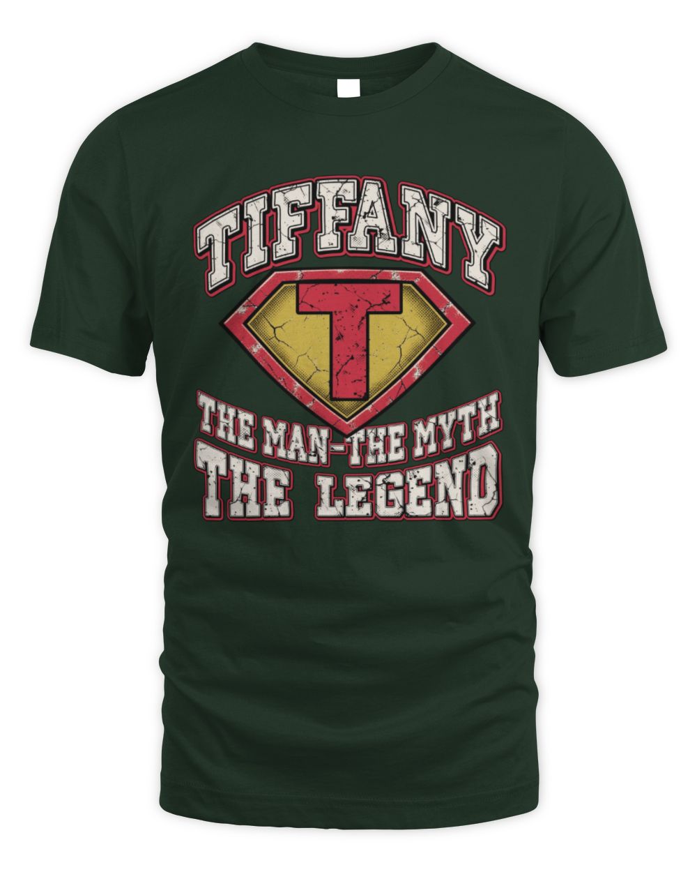 The Man The Myth The Legend Superman Graphic T-Shirt TIFFANY M1-74 / Unisex Standard T-Shirt / forest green