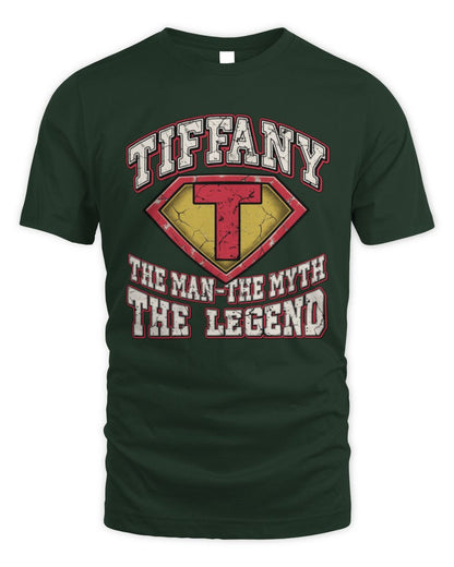 The Man The Myth The Legend Superman Graphic T-Shirt TIFFANY M1-74 / Unisex Standard T-Shirt / forest green