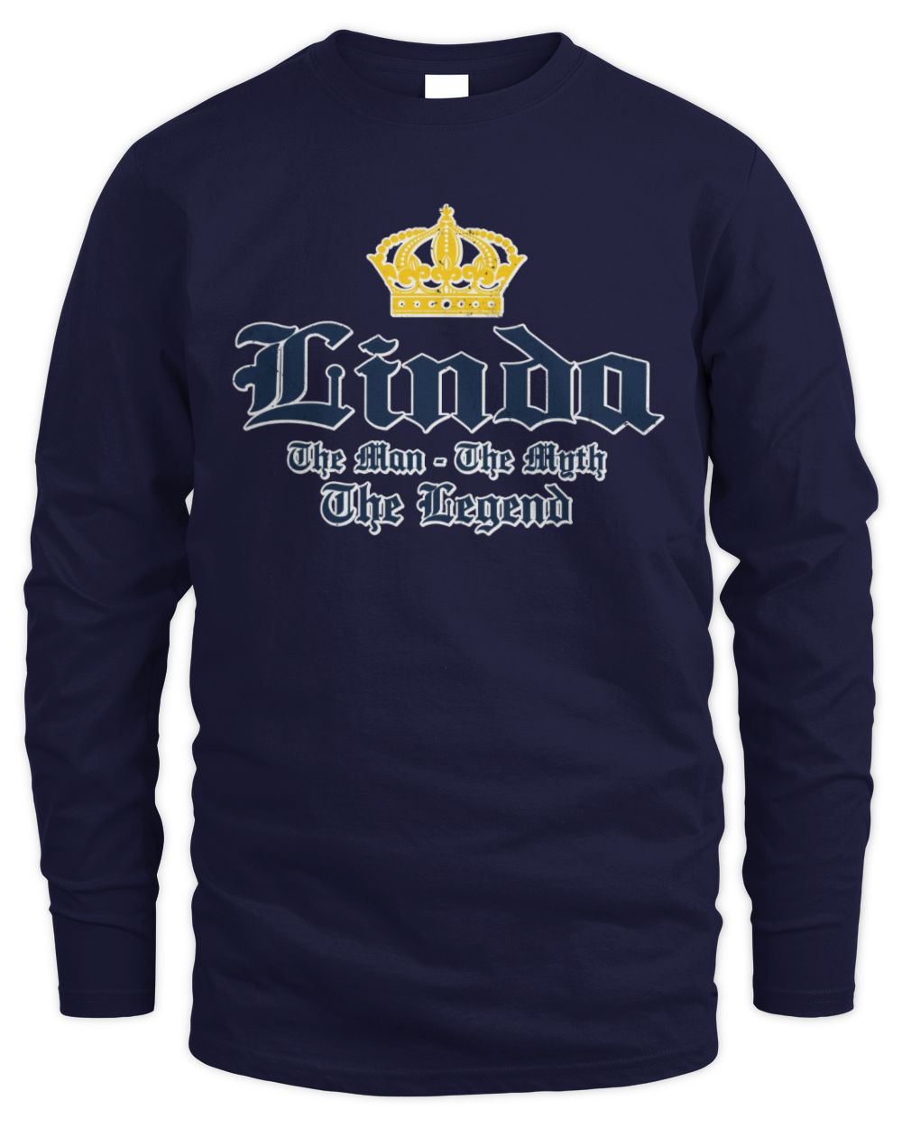 The Man The Myth The Legend Corona Beer T-Shirt LINDA M1-S83 / Men's Long Sleeved T-Shirt / navy