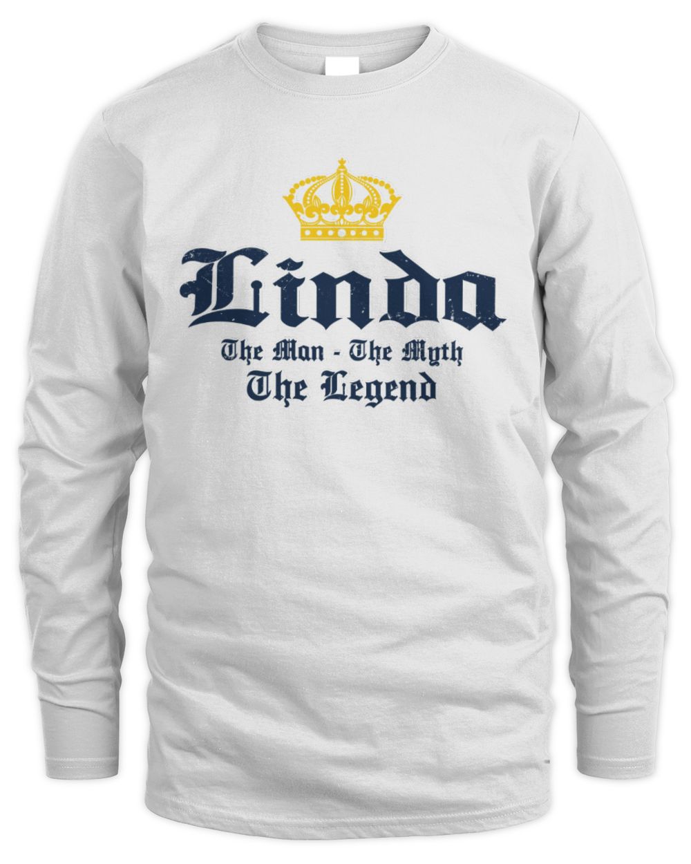 The Man The Myth The Legend Corona Beer T-Shirt LINDA M1-S83 / Men's Long Sleeved T-Shirt / white