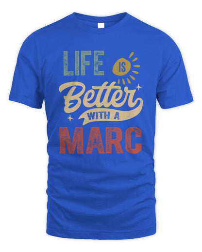 Life Is Better With a Name Personalized Retro T-Shirt MARC-48 / Unisex Standard T-Shirt / royal