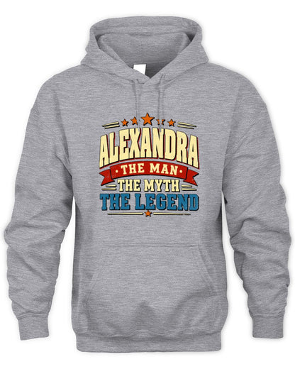 The Man The Myth The Legend Ribbon Vintage T-Shirt ALEXANDRA M1-56 / Unisex Hoodie / sport grey