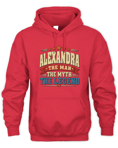 The Man The Myth The Legend Ribbon Vintage T-Shirt ALEXANDRA M1-56 / Unisex Hoodie / red