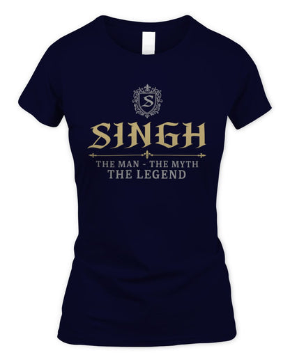 The Man The Myth The Legend Western Shirt SINGH M1-78 / Women's Standard T-Shirt / navy
