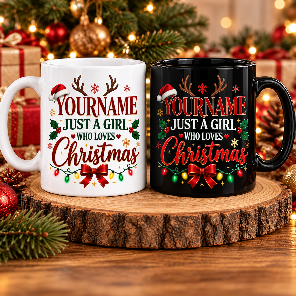 Just A Girl Who Loves Christmas - Personalized Mug