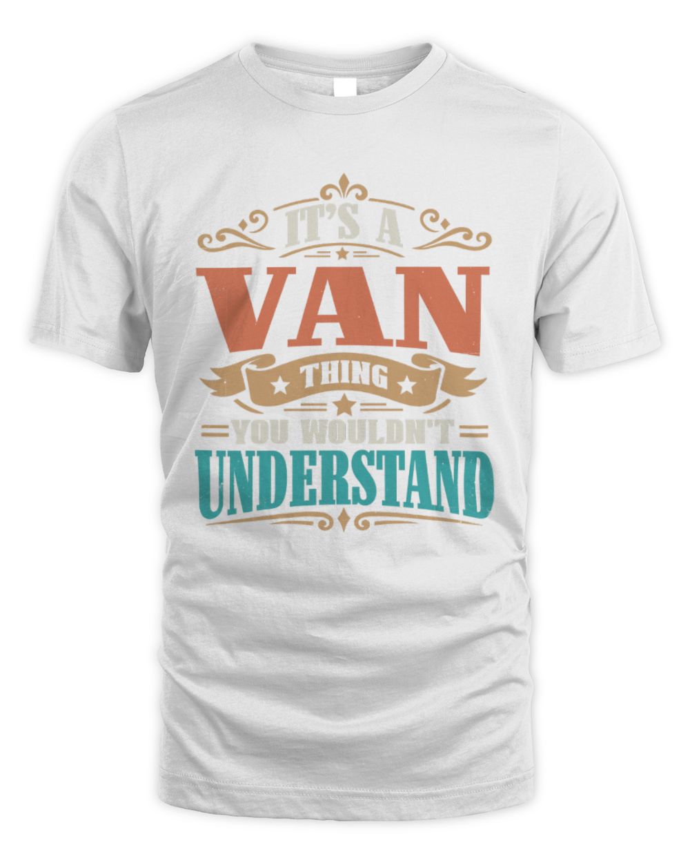 It’s a Name Thing Personalized Retro T-Shirt VAN M1-47 / Unisex Standard T-Shirt / white