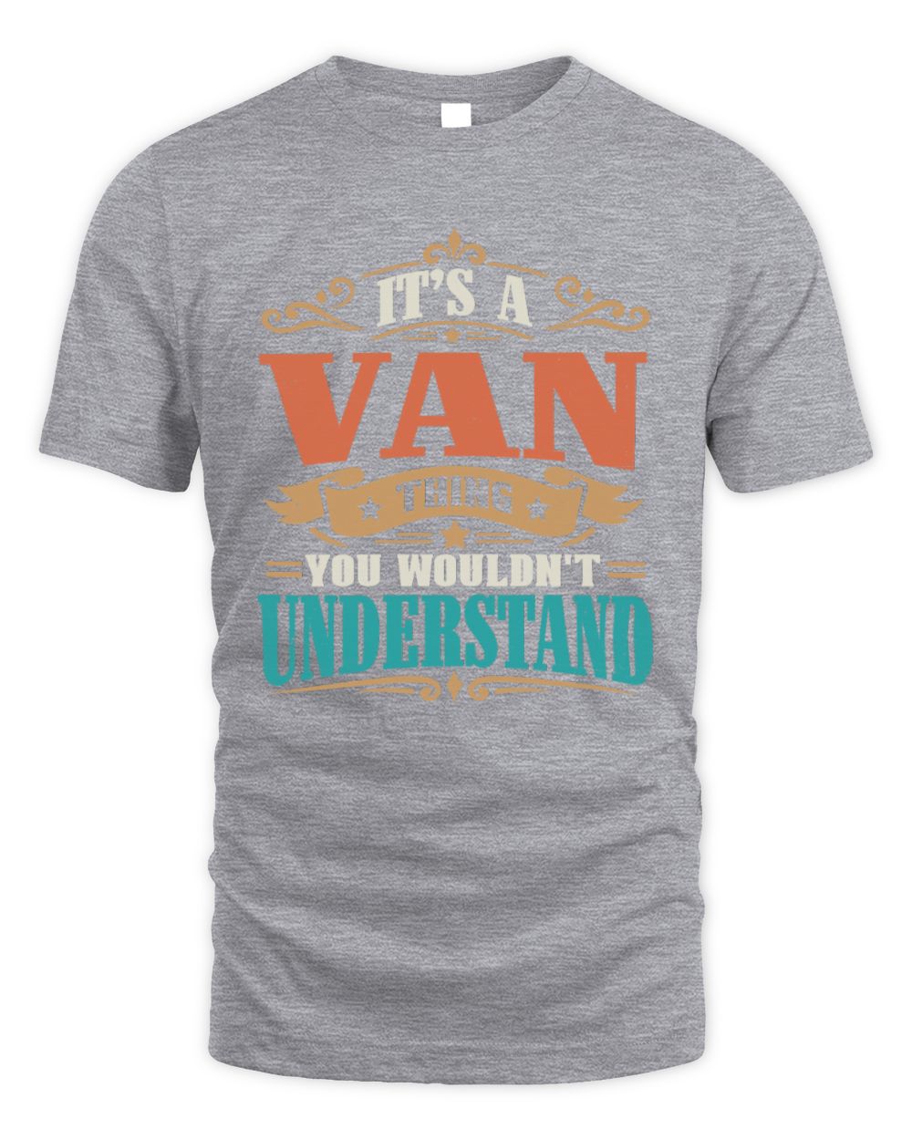 It’s a Name Thing Personalized Retro T-Shirt VAN M1-47 / Unisex Standard T-Shirt / sport grey