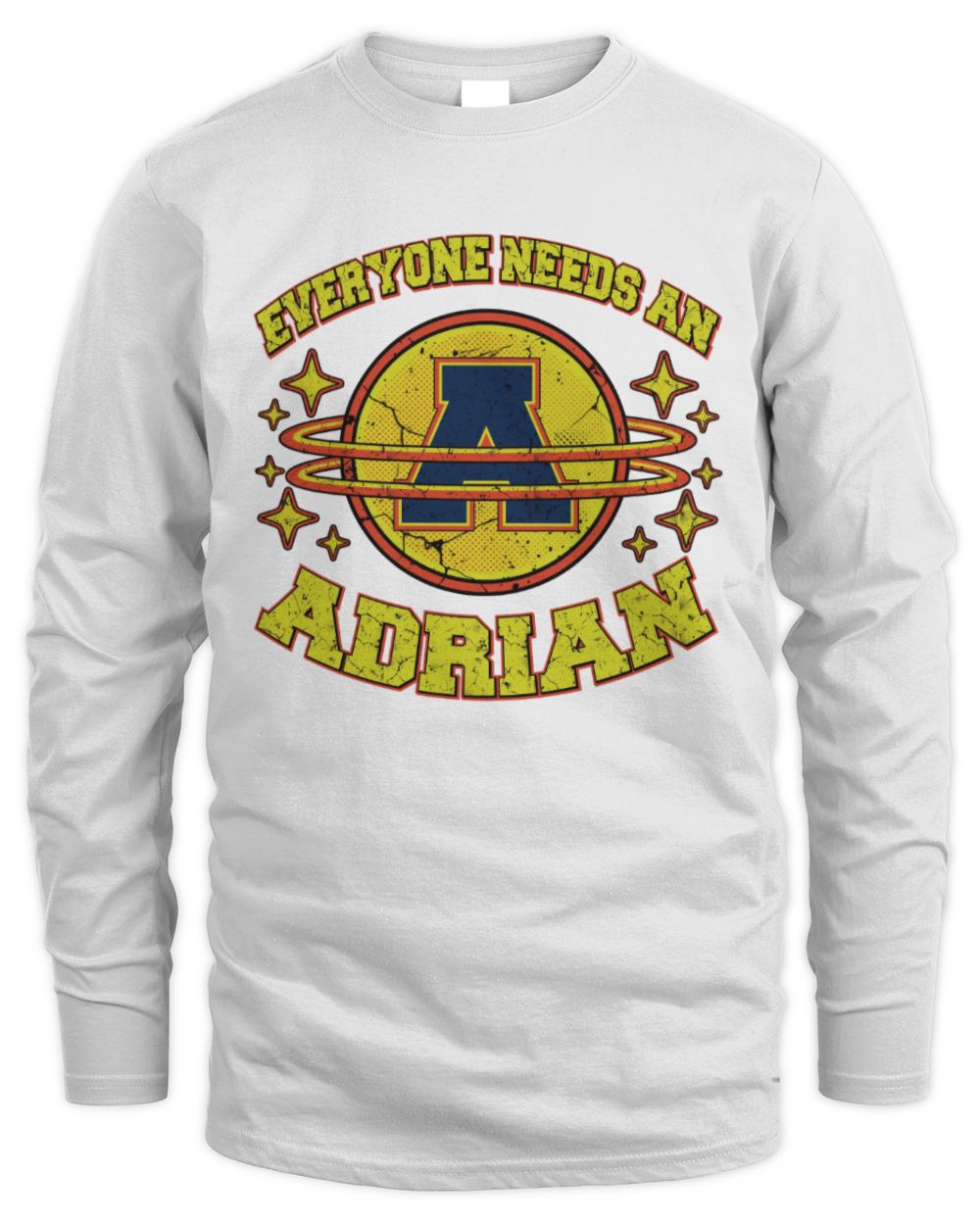 Everyone Needs a Your Name Shirt ADRIAN M1-76 / Men's Long Sleeved T-Shirt / white