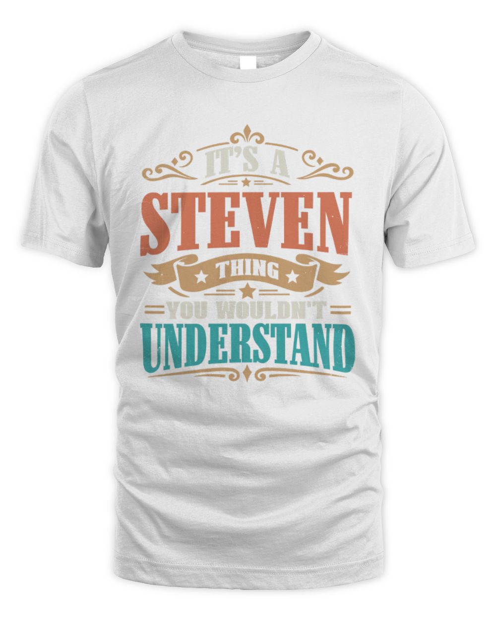 It’s a Name Thing Personalized Retro T-Shirt STEVEN M1-47 / Unisex Standard T-Shirt / white