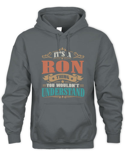 It’s a Name Thing Personalized Retro T-Shirt RON M1-47 / Unisex Hoodie / charcoal