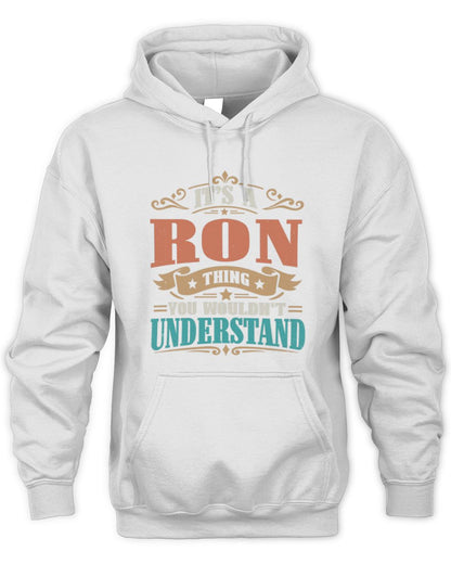 It’s a Name Thing Personalized Retro T-Shirt RON M1-47 / Unisex Hoodie / white