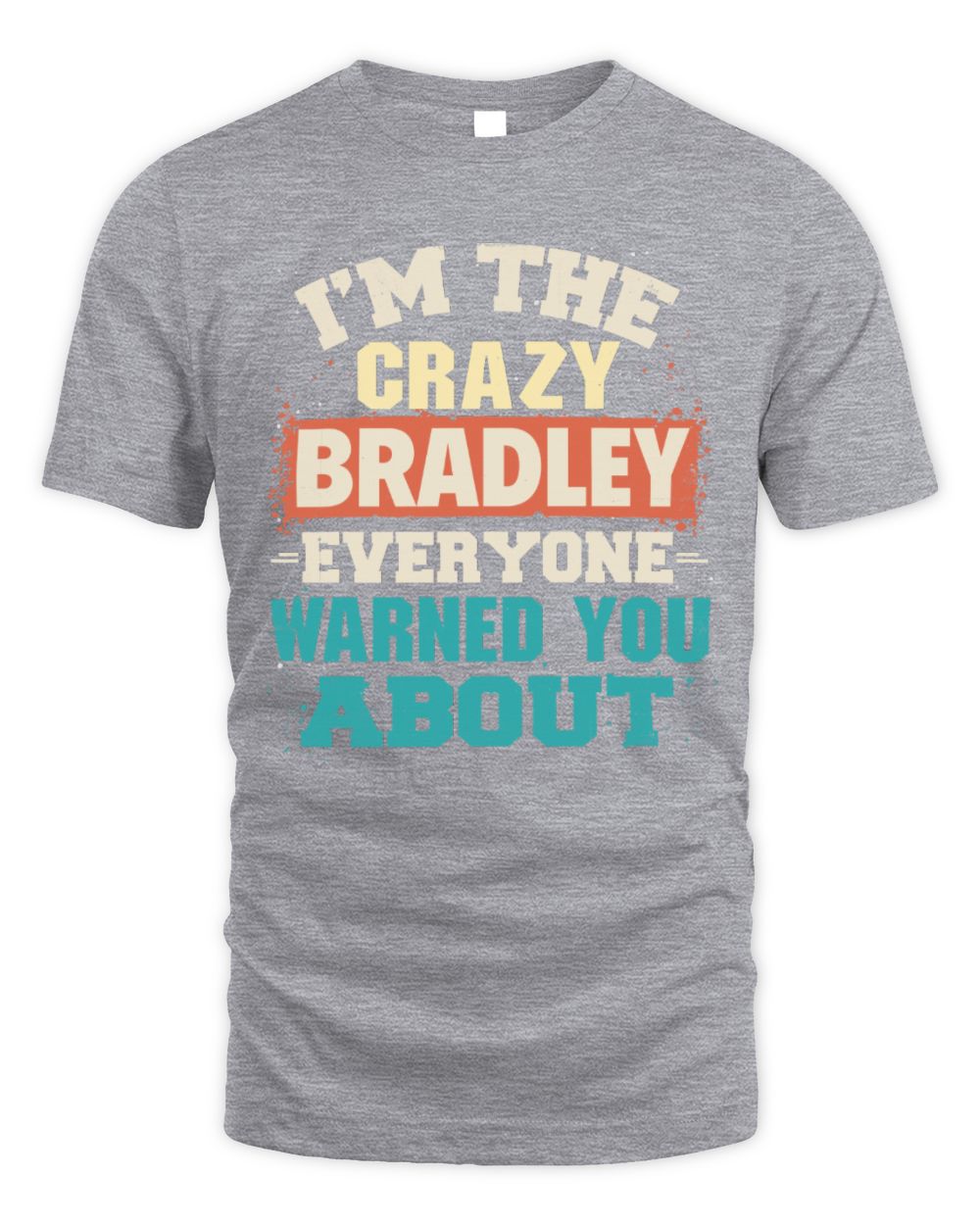 I'm the Crazy One Everyone Warned You About Retro Graphic T-Shirt BRADLEY M1-70 / Unisex Standard T-Shirt / sport grey
