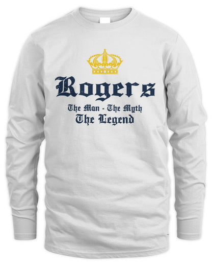 The Man The Myth The Legend Corona Beer T-Shirt ROGERS M1-S83 / Men's Long Sleeved T-Shirt / white