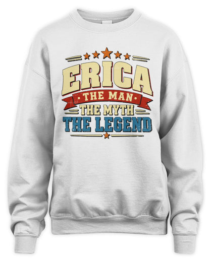 The Man The Myth The Legend Ribbon Vintage T-Shirt ERICA M1-56 / Unisex Sweatshirt / white