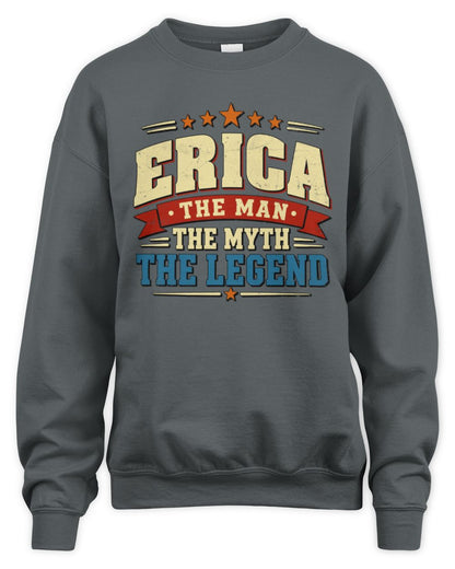 The Man The Myth The Legend Ribbon Vintage T-Shirt ERICA M1-56 / Unisex Sweatshirt / charcoal