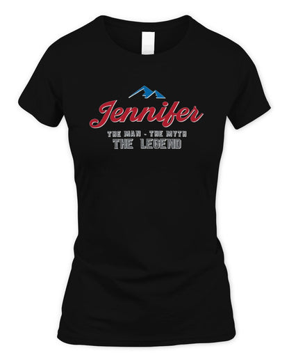 The Man The Myth The Legend Coors Light Beer T-Shirt JENNIFER M1-S84 / Women's Standard T-Shirt / black