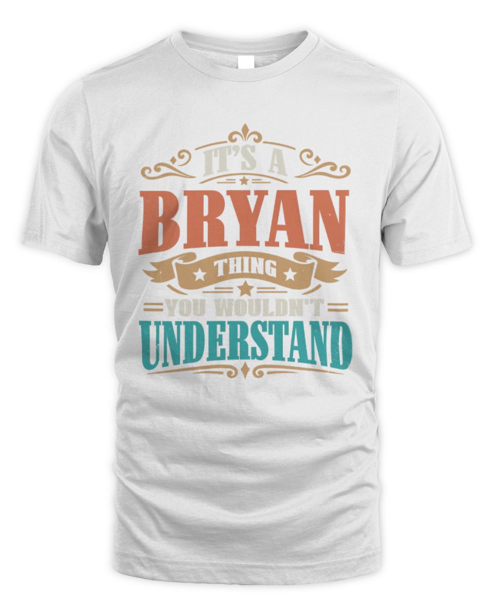 It’s a Name Thing Personalized Retro T-Shirt BRYAN M1-47 / Unisex Standard T-Shirt / white