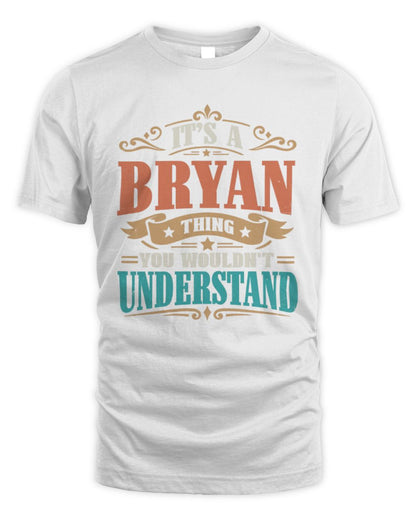 It’s a Name Thing Personalized Retro T-Shirt BRYAN M1-47 / Unisex Standard T-Shirt / white