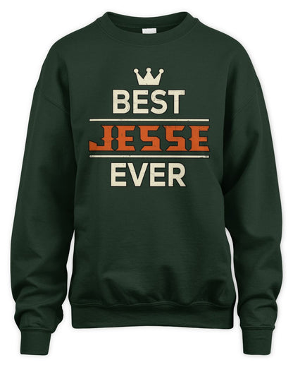 Best Your Name With Crown Shirt JESSE M1-59 / Unisex Sweatshirt / forest green