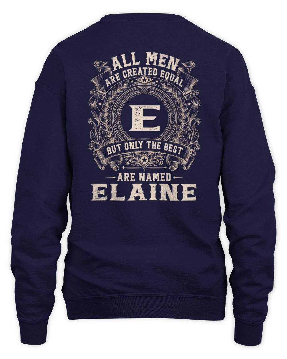 All Men Are Created Equal Cool Logo Shirt ELAINE M1-60 / Unisex Sweatshirt / navy
