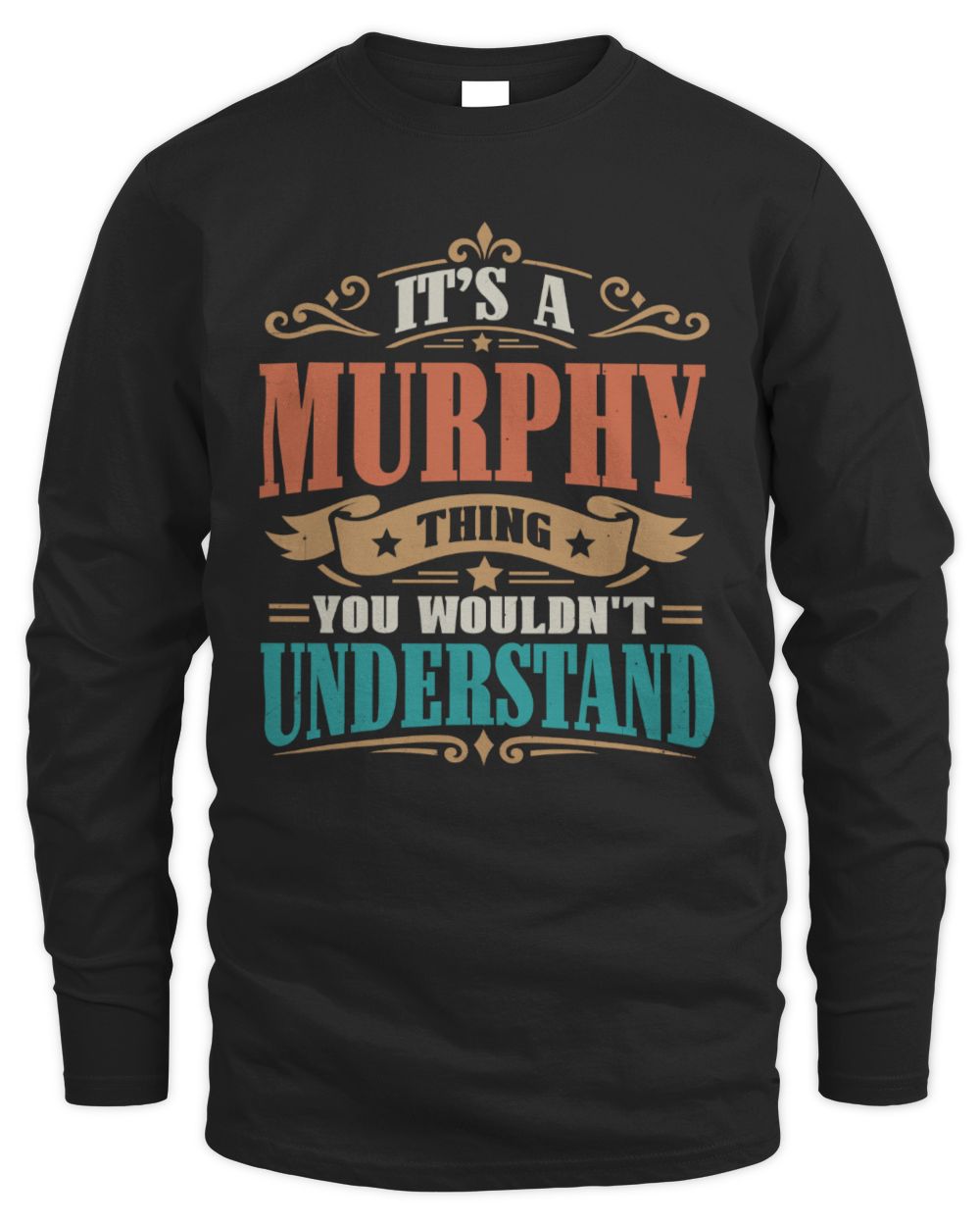 It’s a Name Thing Personalized Retro T-Shirt MURPHY M1-47 / Men's Long Sleeved T-Shirt / black
