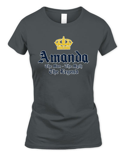 The Man The Myth The Legend Corona Beer T-Shirt AMANDA M1-S83 / Women's Standard T-Shirt / charcoal
