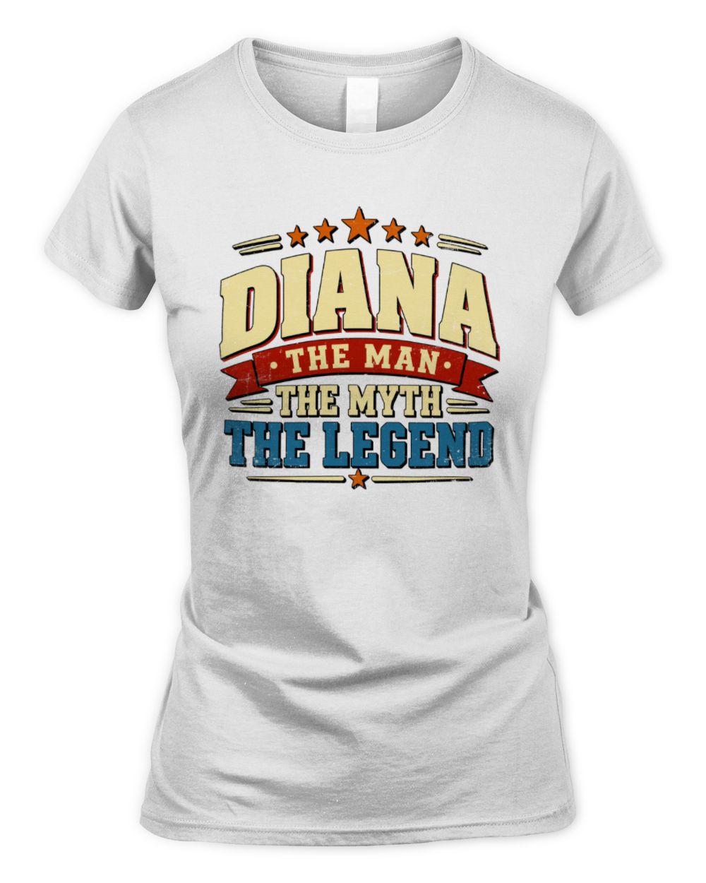 The Man The Myth The Legend Ribbon Vintage T-Shirt DIANA M1-56 / Women's Standard T-Shirt / white