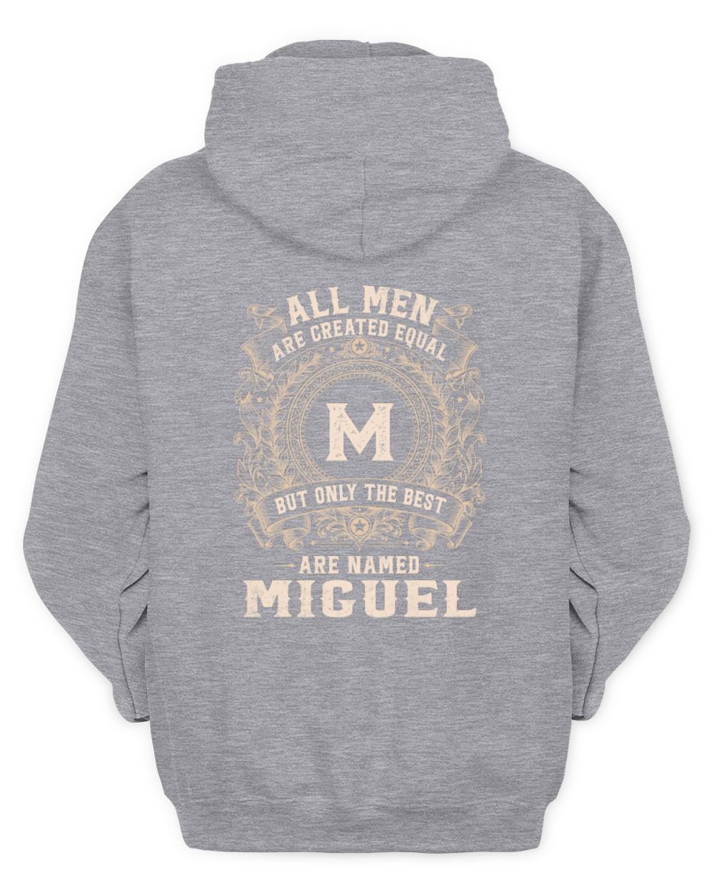 All Men Are Created Equal Cool Logo Shirt MIGUEL M1-60 / Unisex Hoodie / sport grey