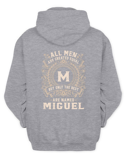 All Men Are Created Equal Cool Logo Shirt MIGUEL M1-60 / Unisex Hoodie / sport grey