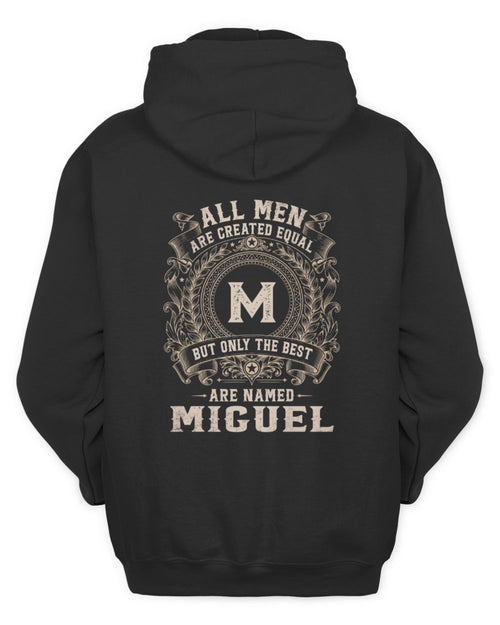 All Men Are Created Equal Cool Logo Shirt MIGUEL M1-60 / Unisex Hoodie / black