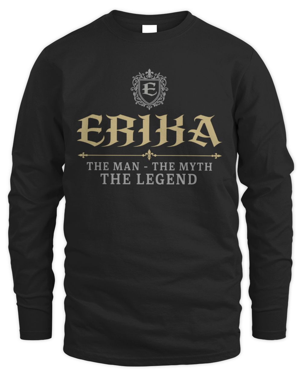 The Man The Myth The Legend Western Shirt ERIKA M1-78 / Men's Long Sleeved T-Shirt / black