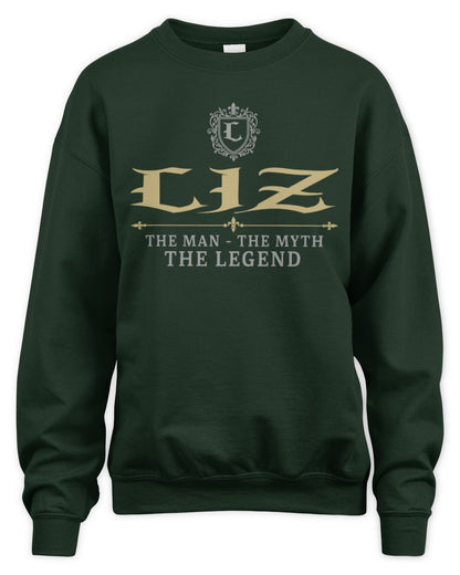 The Man The Myth The Legend Western Shirt LIZ M1-78 / Unisex Sweatshirt / forest green