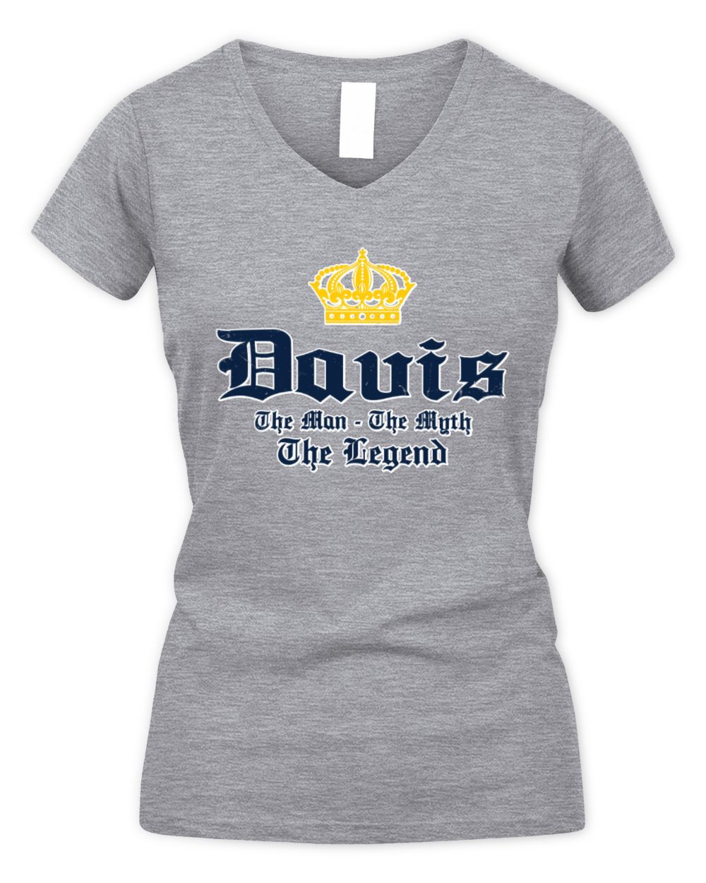The Man The Myth The Legend Corona Beer T-Shirt DAVIS M1-S83 / Women's V-Neck T-Shirt / sport grey