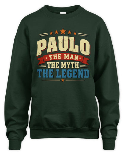 The Man The Myth The Legend Ribbon Vintage T-Shirt PAULO M1-56 / Unisex Sweatshirt / forest green