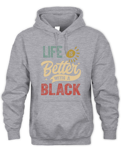 Life Is Better With a Name Personalized Retro T-Shirt BLACK-48 / Unisex Hoodie / sport grey
