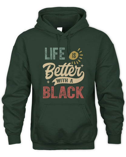 Life Is Better With a Name Personalized Retro T-Shirt BLACK-48 / Unisex Hoodie / forest green