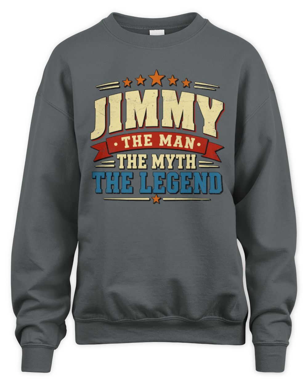 The Man The Myth The Legend Ribbon Vintage T-Shirt JIMMY M1-56 / Unisex Sweatshirt / charcoal