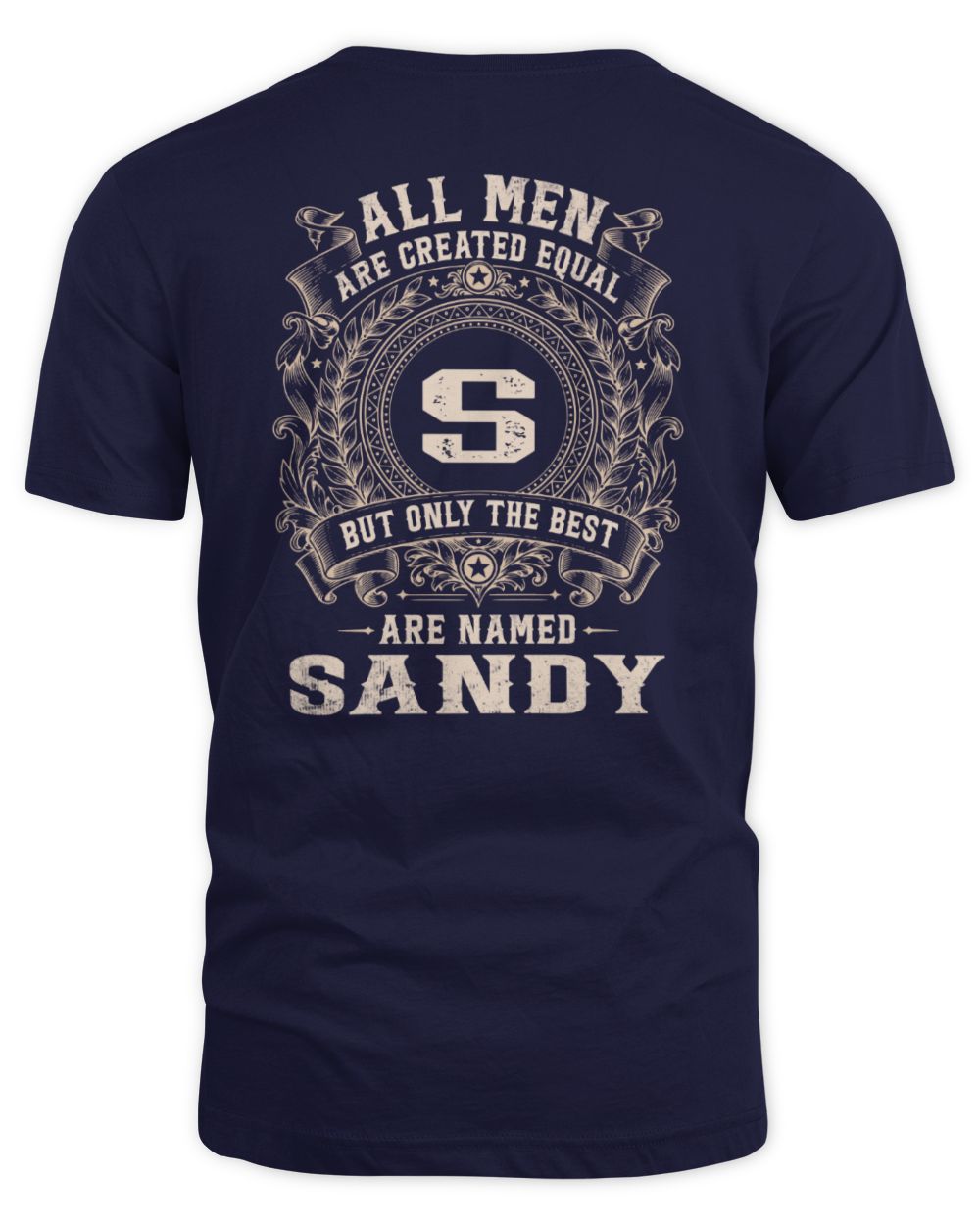 All Men Are Created Equal Cool Logo Shirt SANDY M1-60 / Unisex Standard T-Shirt / navy