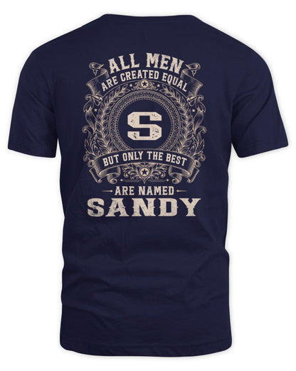 All Men Are Created Equal Cool Logo Shirt SANDY M1-60 / Unisex Standard T-Shirt / navy